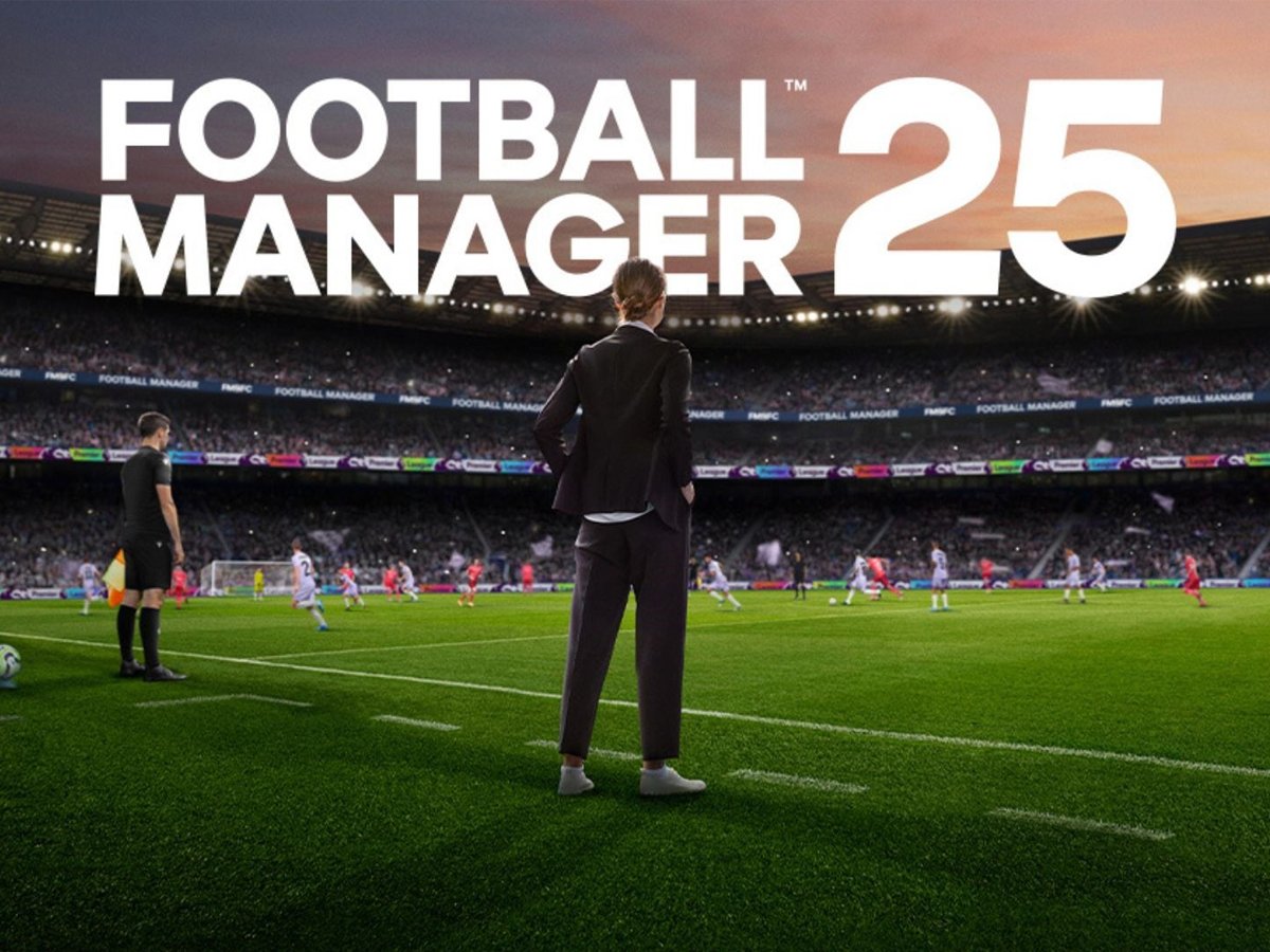 Grafika key art z gry Football Manager 2025