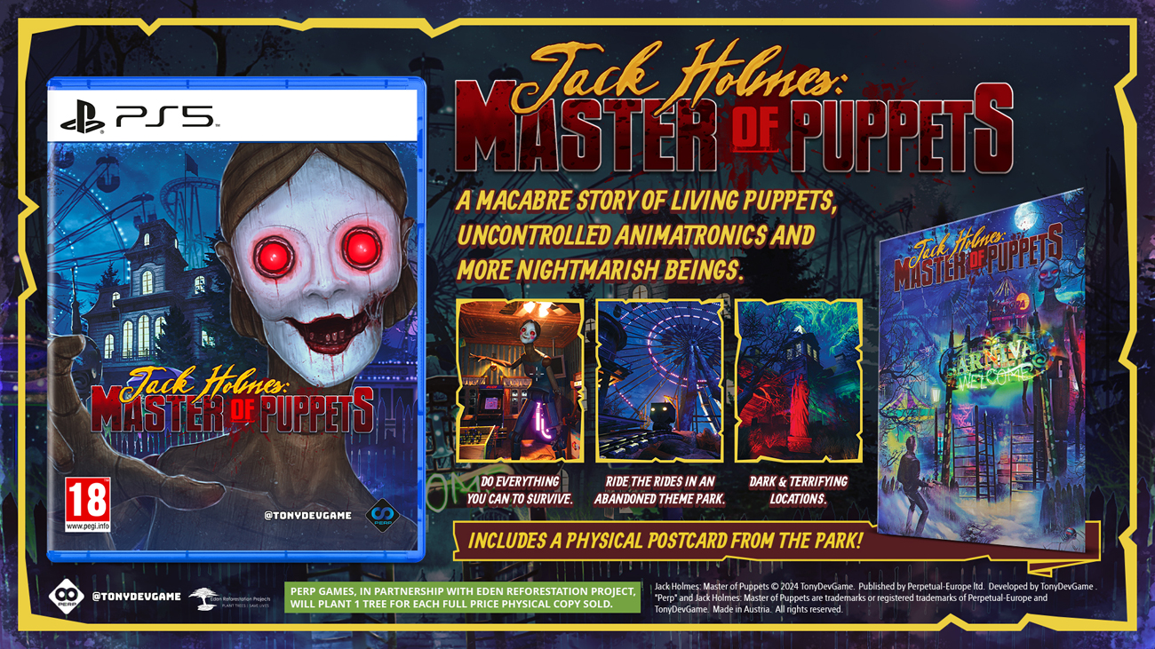 Zawartość wydania pudełkowego gry Jack Holmes: Master of Puppets na PlayStation 5