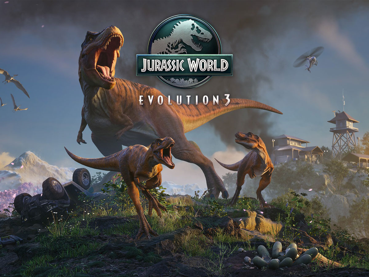 Grafika key art z gry Jurassic World Evolution 3