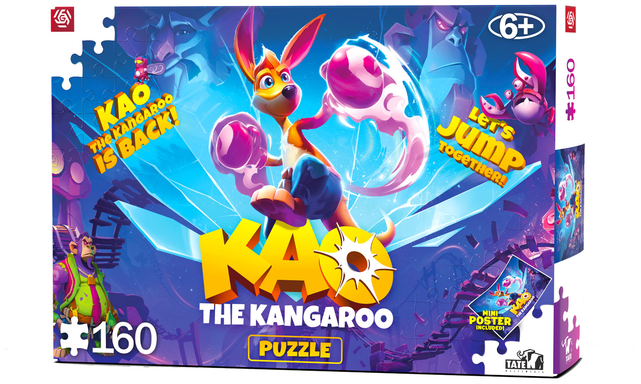 Puzzle Kao The Kangaroo - Kao is back - Widok pudełka od przodu pod kątem