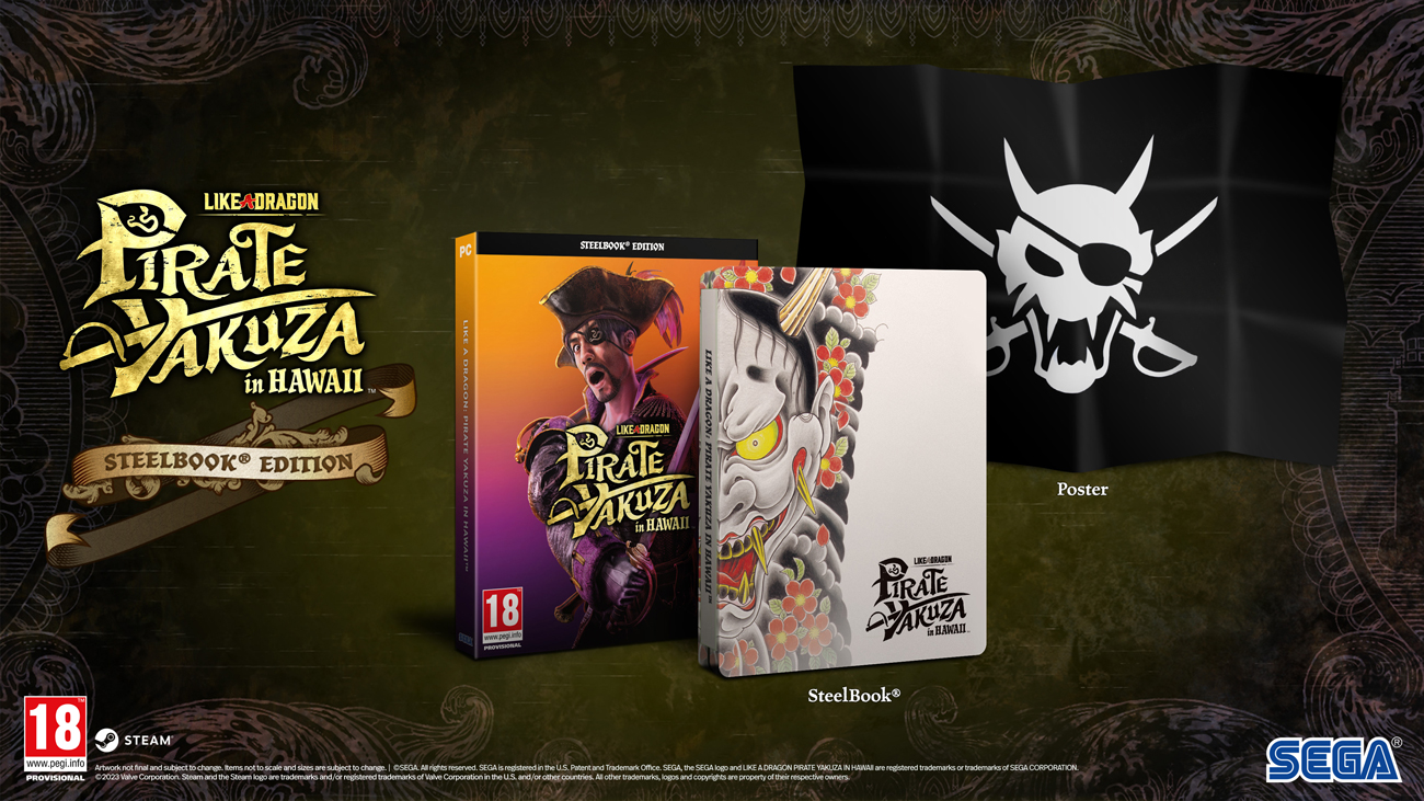 Zawartość Like a Dragon: Pirate Yakuza in Hawaii SteelBook Edition