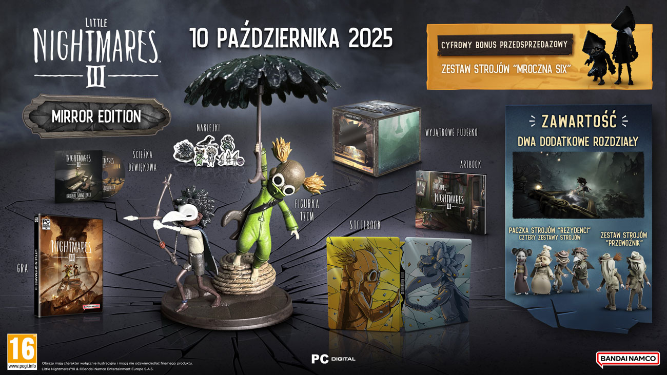 Zawartość wydania Little Nightmares III Mirror Edition na PC