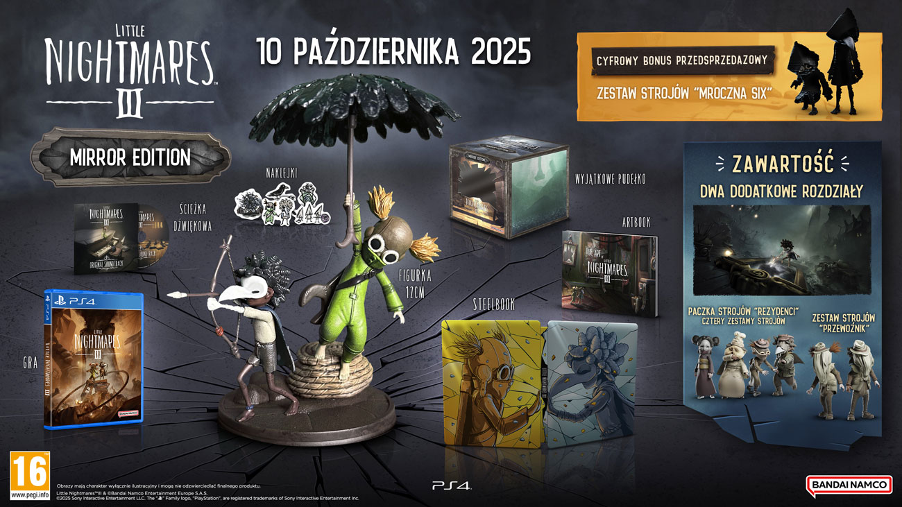 Zawartość wydania Little Nightmares III Mirror Edition na PS4