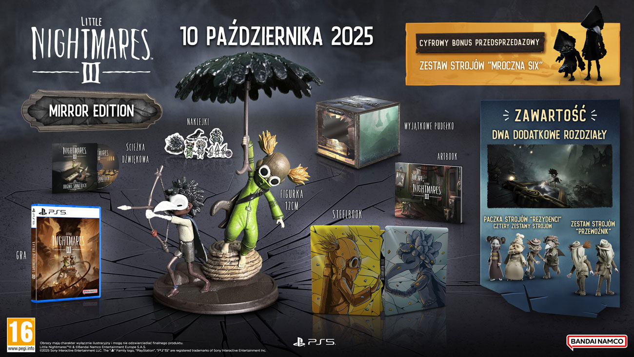 Zawartość wydania Little Nightmares III Mirror Edition na PS5