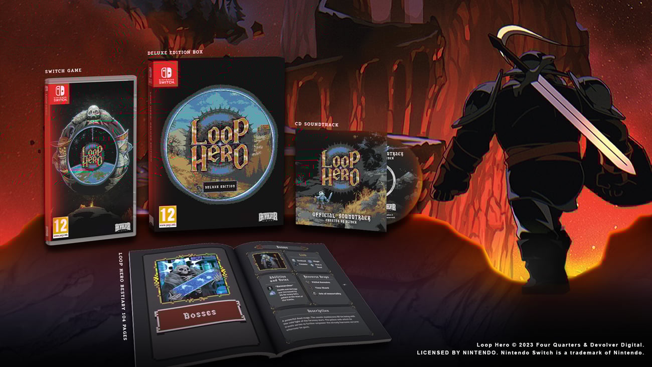 Grafika prezentująca zawartość Edycji Deluxe gry Loop Hero