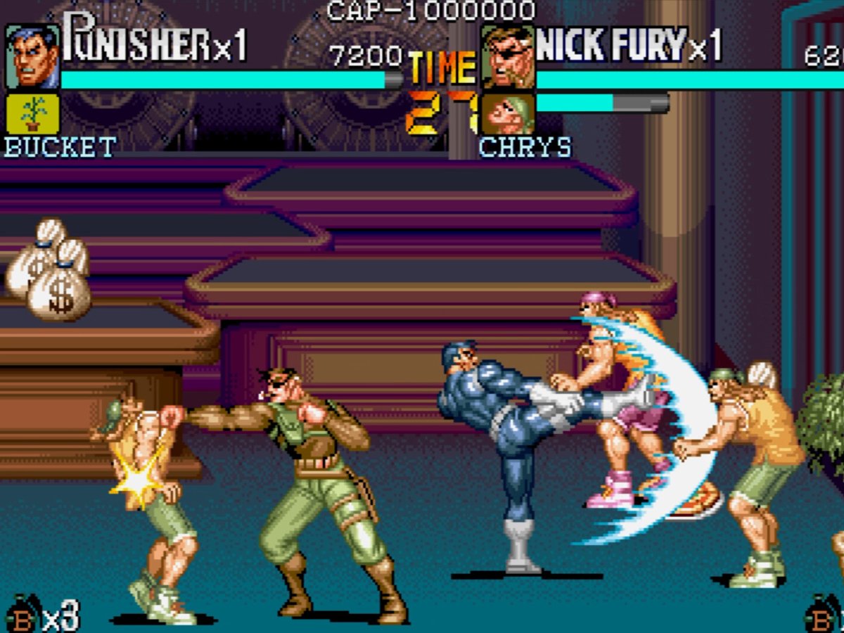Zrzut ekranu screenshot z MARVEL vs. CAPCOM Fighting Collection: Arcade Classics