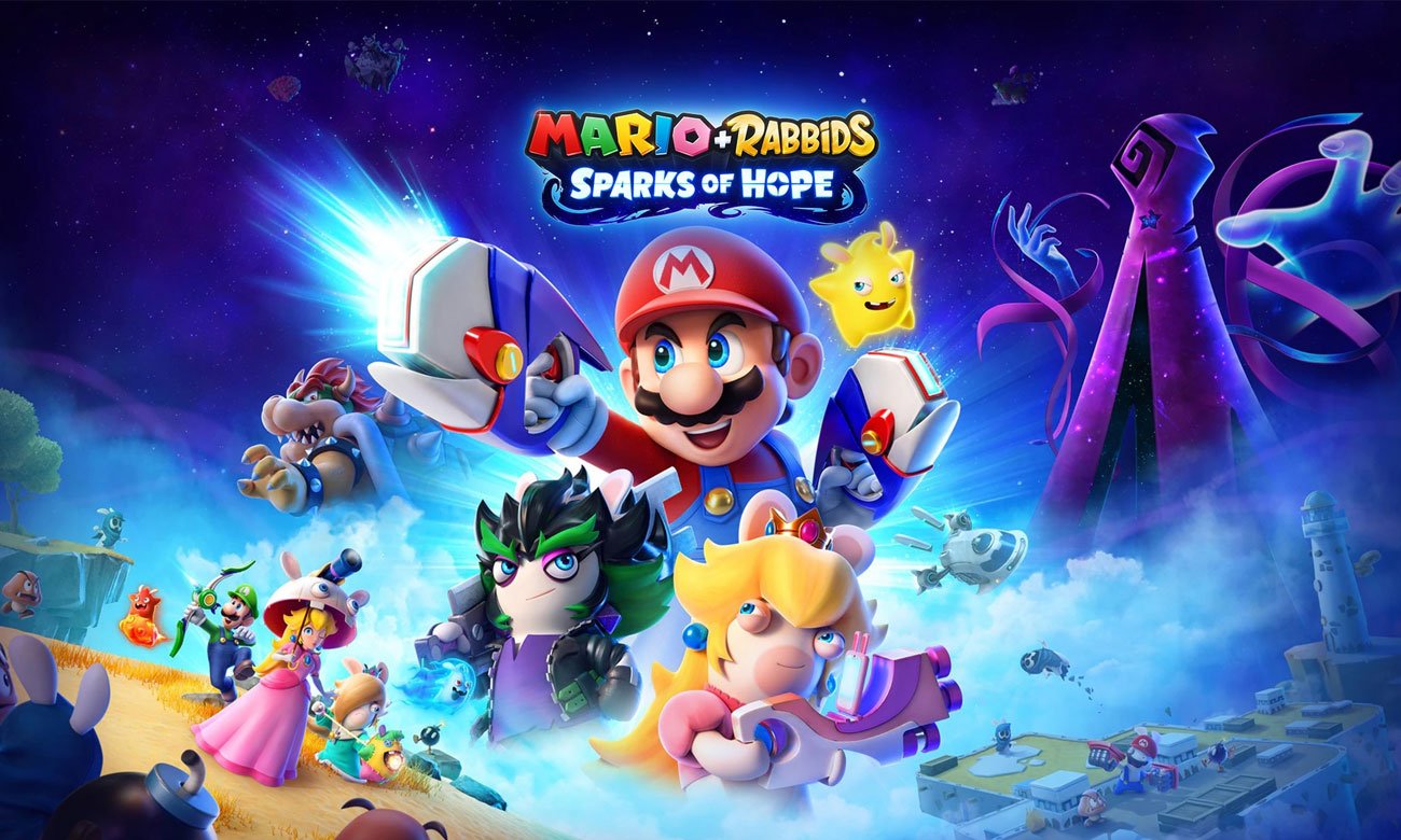 Grafika key art z gry Mario + Rabbids: Sparks of Hope