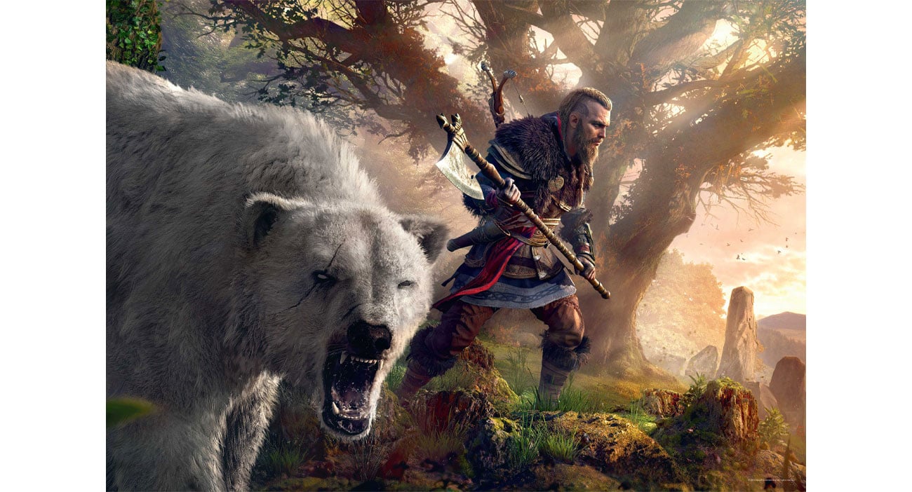 Assassins Creed Valhalla: Eivor & Polar Bear Puzzles 1000 grafika