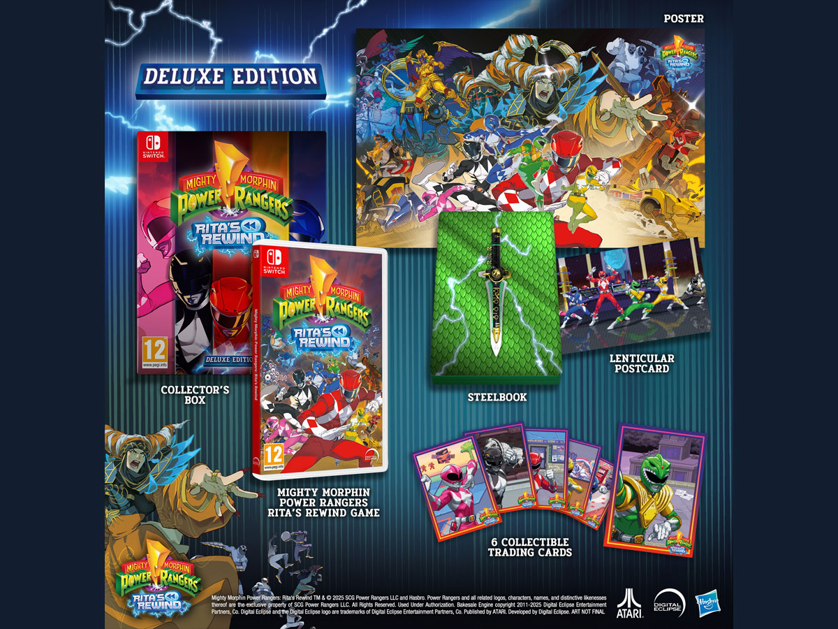 Zawartość Mighty Morphin Power Rangers: Rita's Rewind Deluxe Edition na Nintendo Switch
