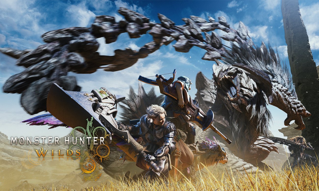 Grafika key art z gry Monster Hunter Wilds