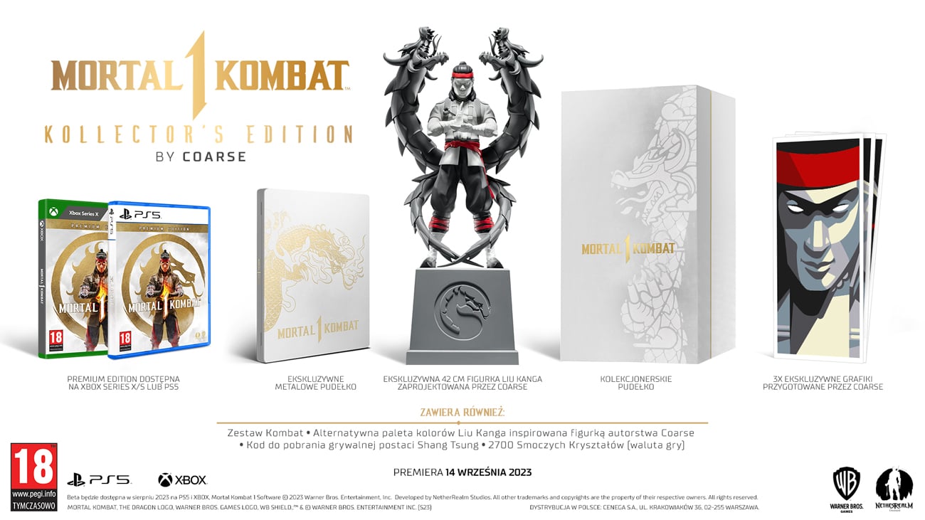 Grafika prezentująca zawartość Mortal Kombat 1 Kollectors Edition