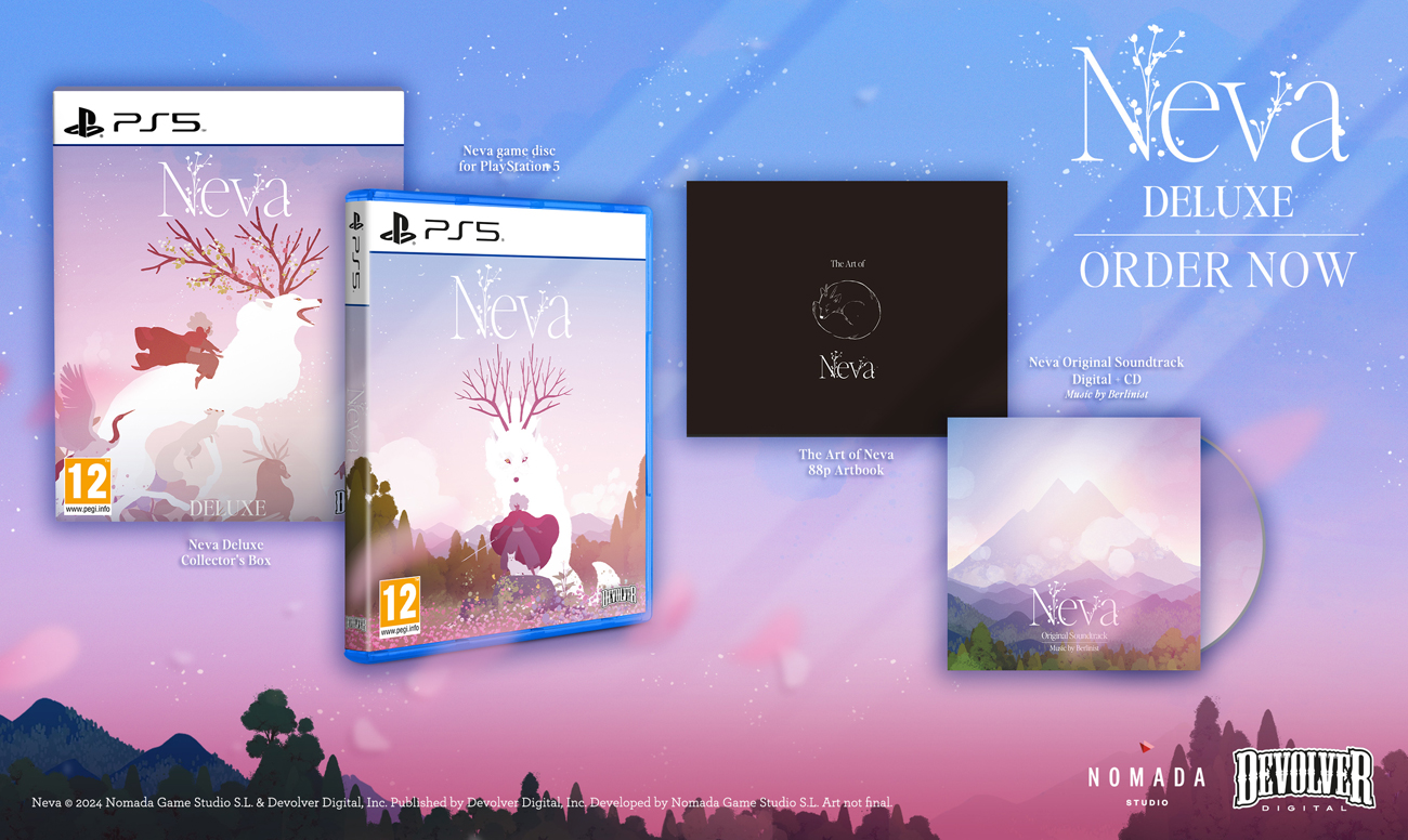 Zawartość Edycji Devolver Deluxe gry Neva na PlayStation 5