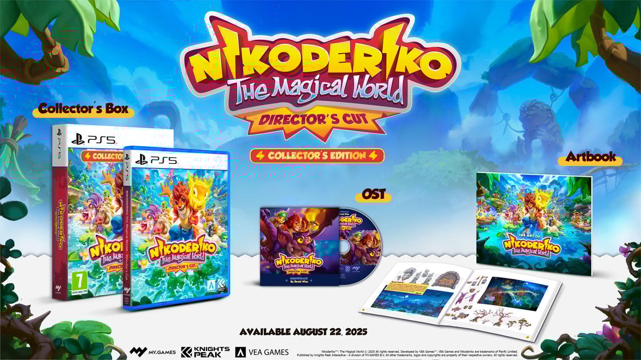 Zawartość Edycji Kolekcjonerskiej gry Nikoderiko: The Magical World - Director’s Cut na PlayStation 5