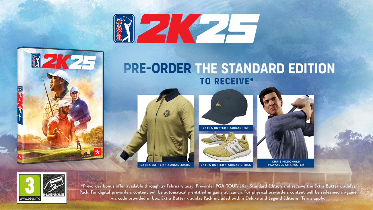 Dodatki do zamówień przedpremierowych gry PGA Tour 2K25