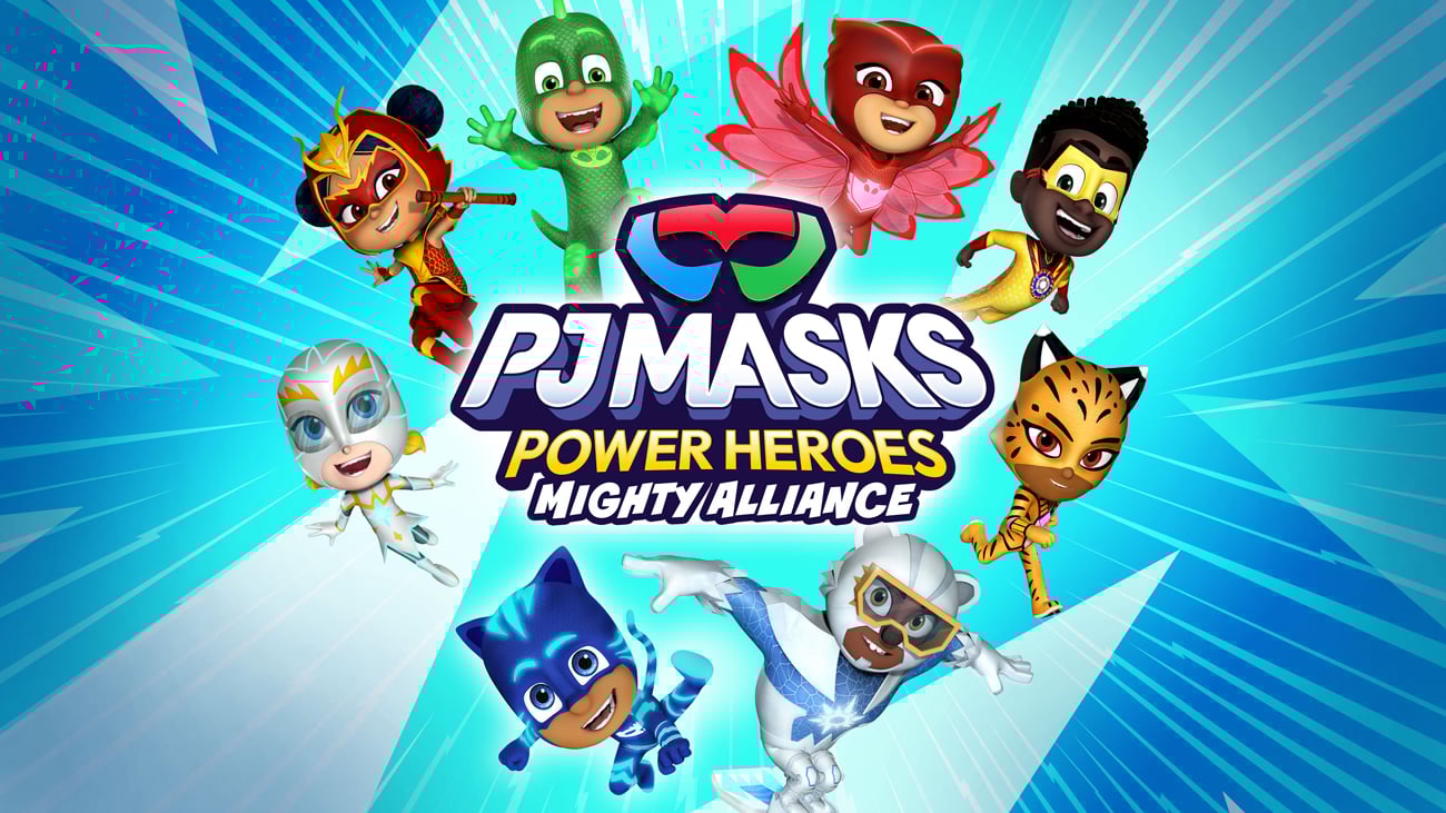 Grafika key art z gry PJ Masks Power Heroes Mighty Alliance