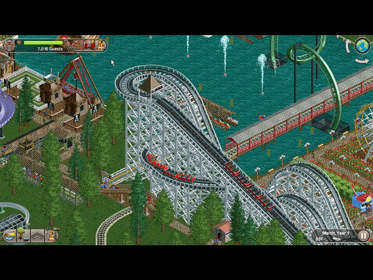 Zrzut ekranu screenshot z gry RollerCoaster Tycoon Classic