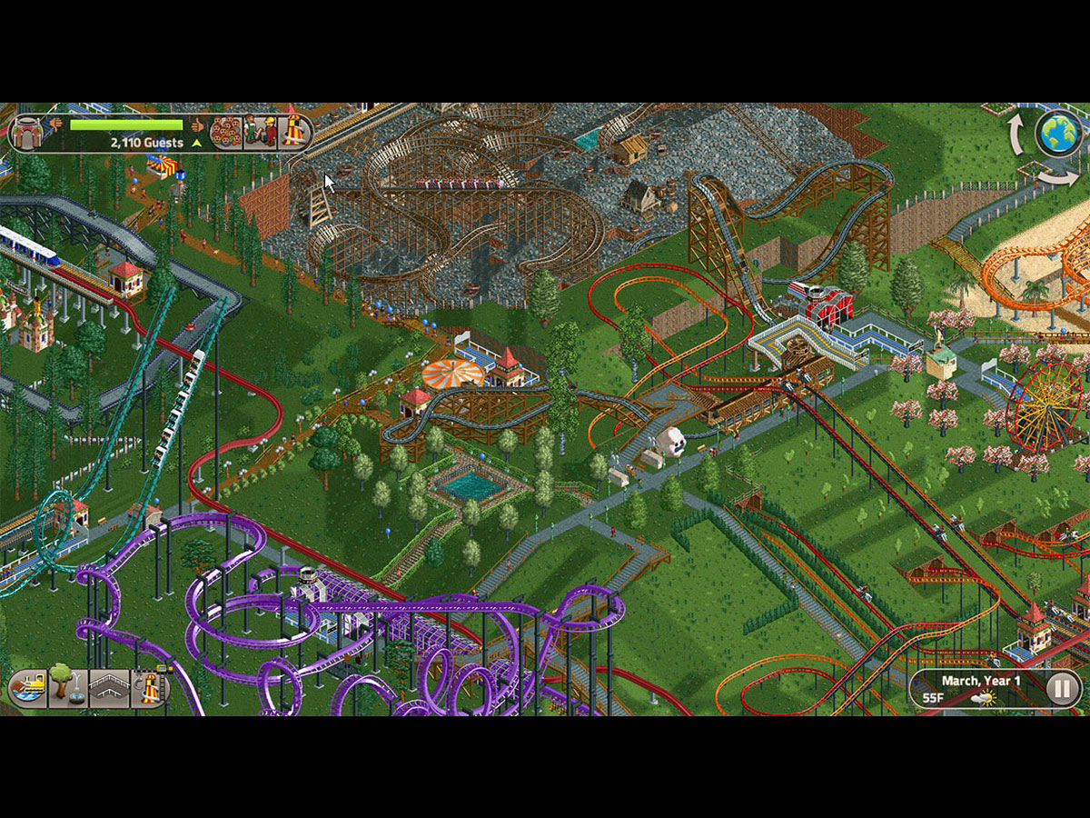Zrzut ekranu screenshot z gry RollerCoaster Tycoon Classic