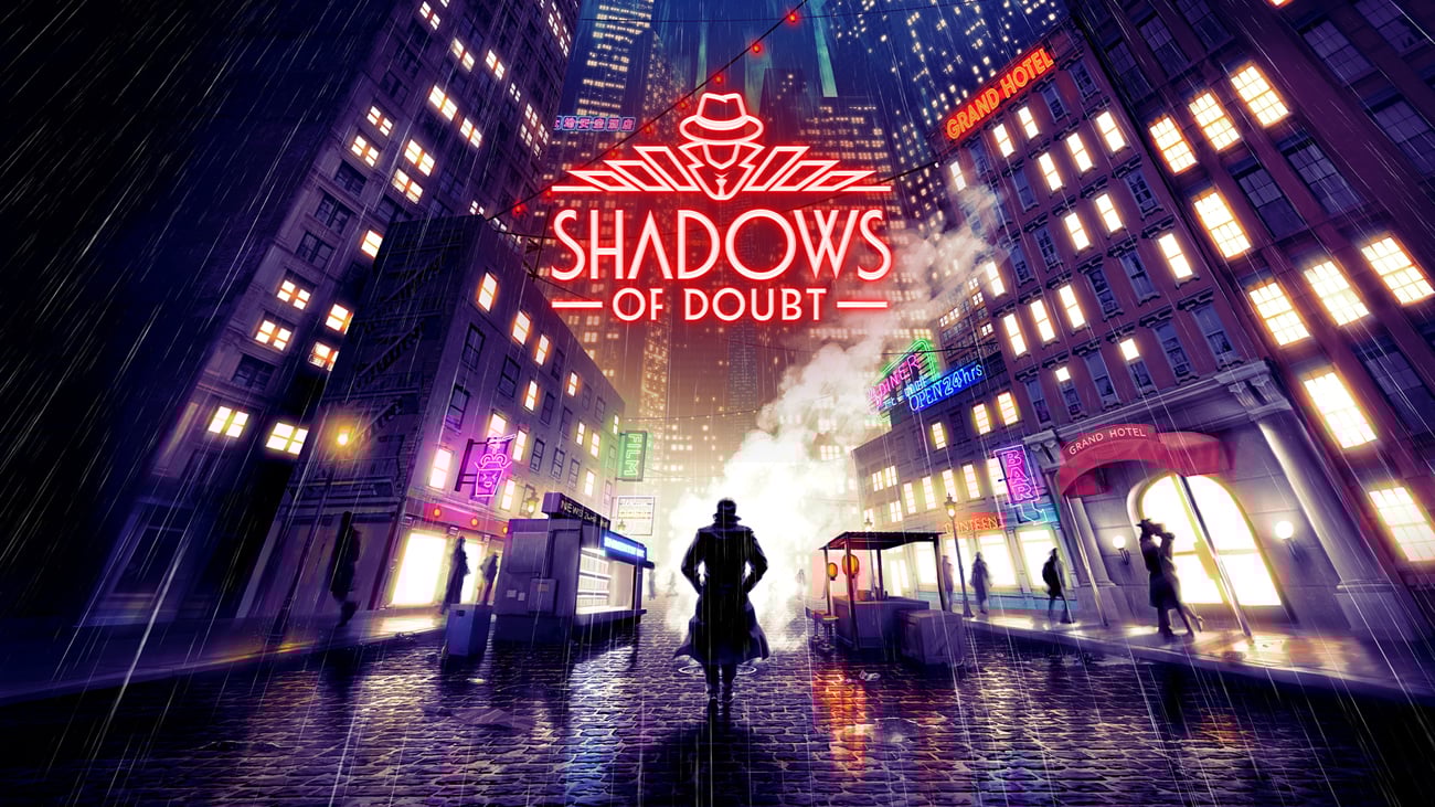 Grafika key art z gry Shadows of Doubt