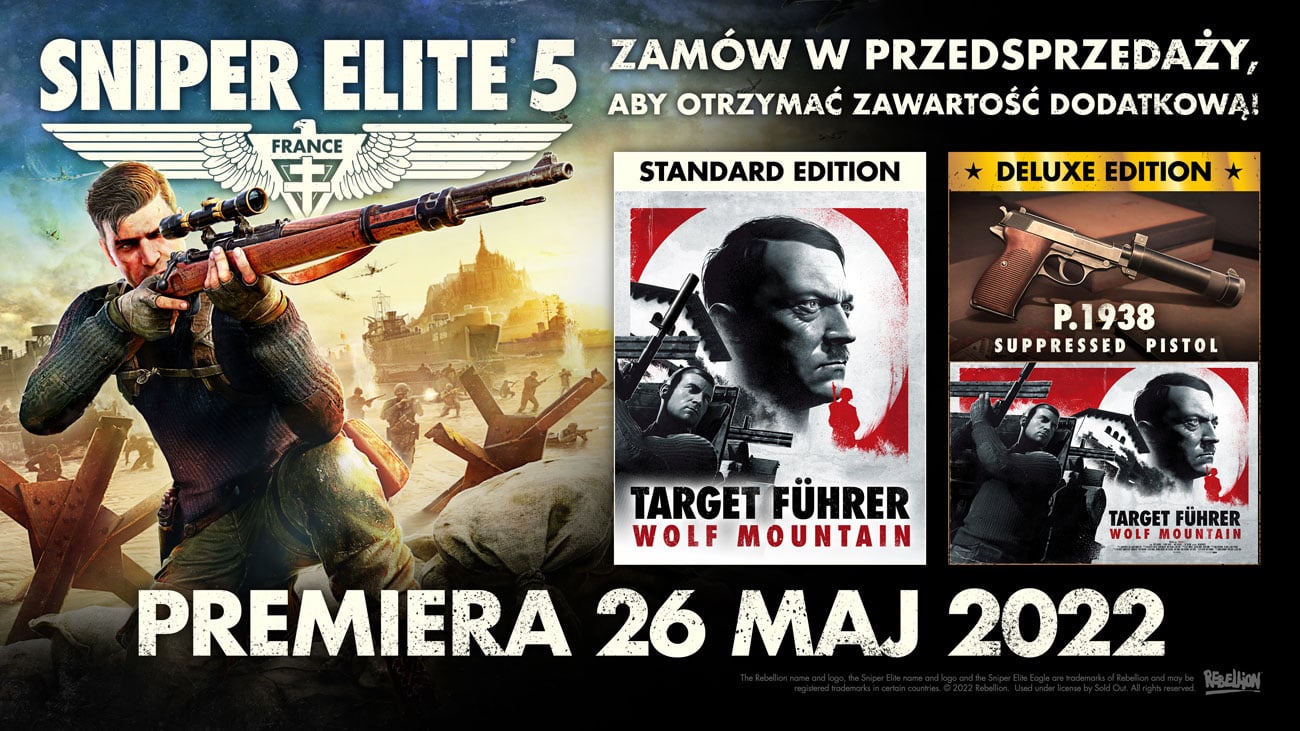 Zawartość Edycji Deluxe gry Sniper Elite 5