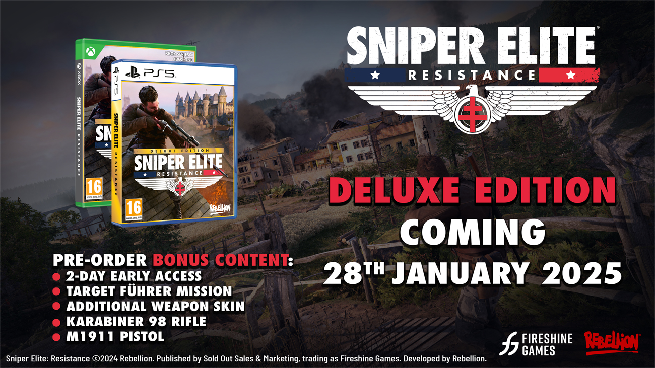 Zawartość Edycji Deluxe gry Sniper Elite: Resistance