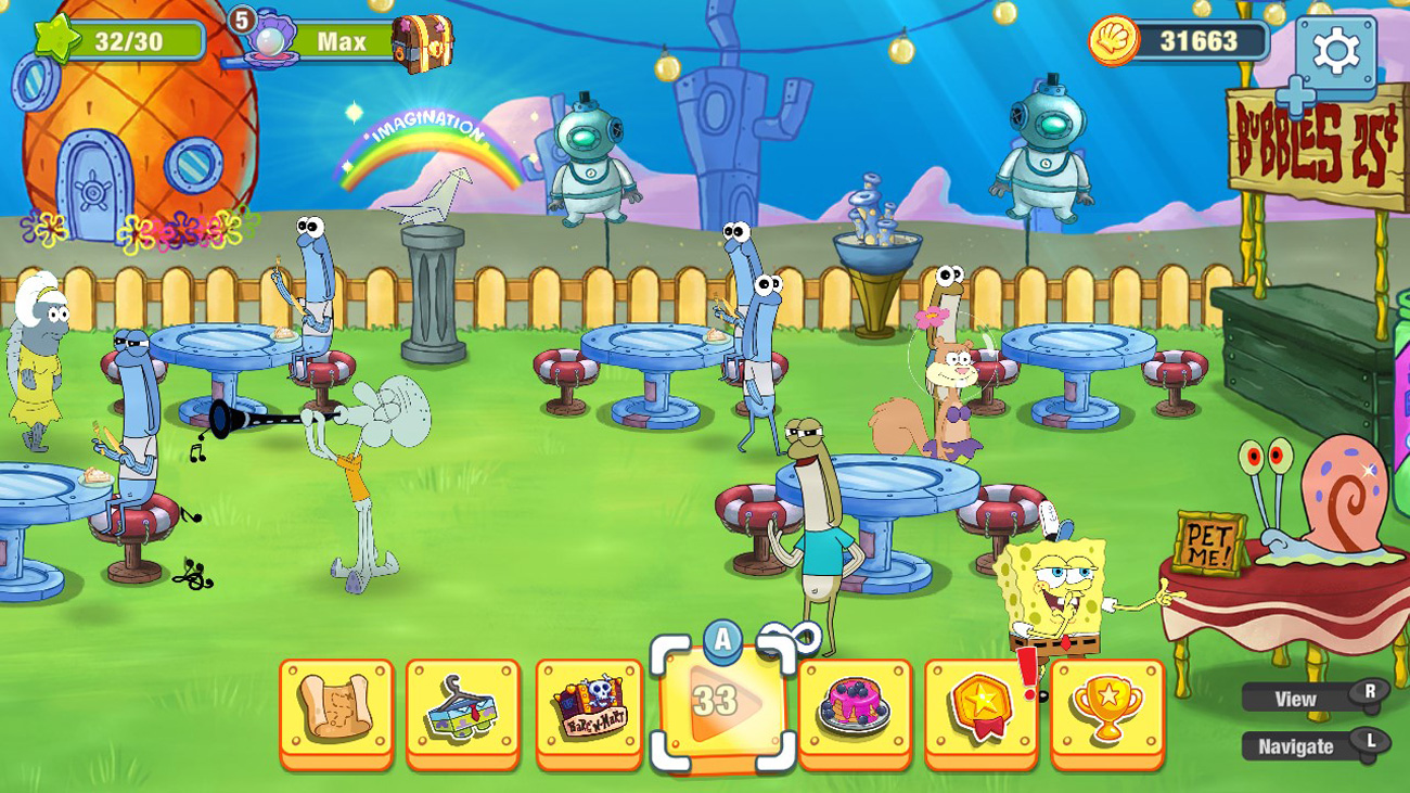 Zrzut ekranu z gry SpongeBob: Krusty Cook-Off — Extra Krusty Edition