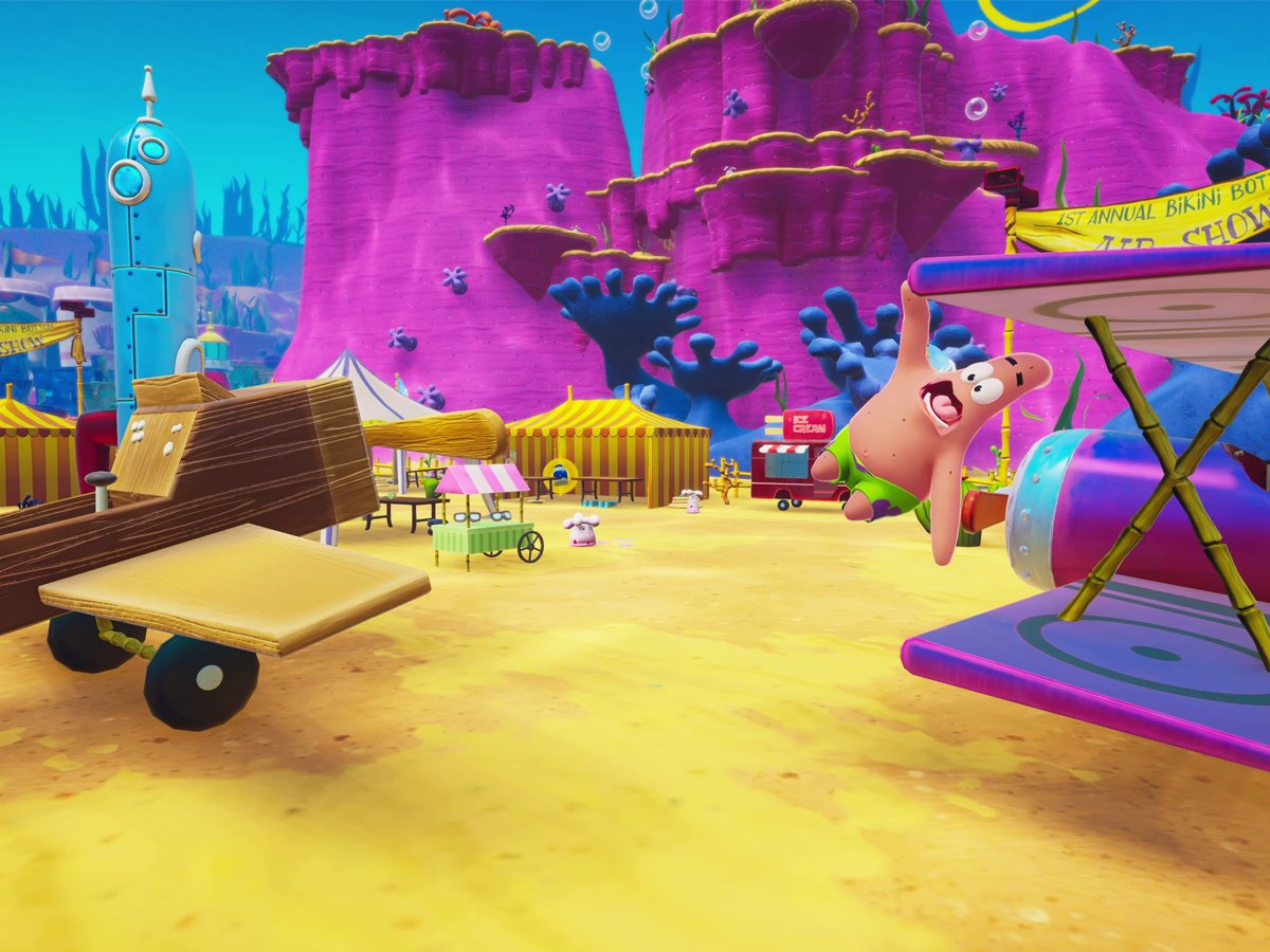 Zrzut ekranu screenshot z gry Spongebob Kanciastoporty Gra Patryka Rozgwiazdy