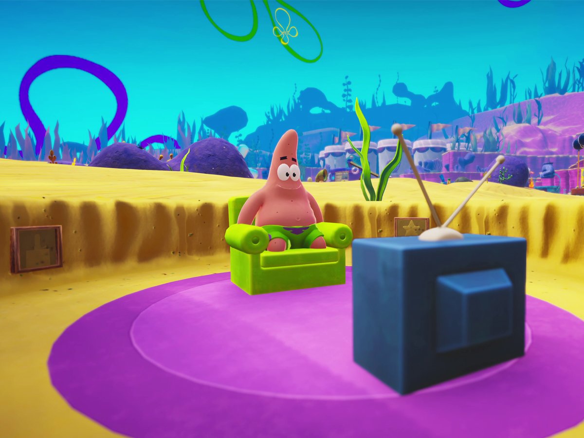 Zrzut ekranu screenshot z gry Spongebob Kanciastoporty Gra Patryka Rozgwiazdy