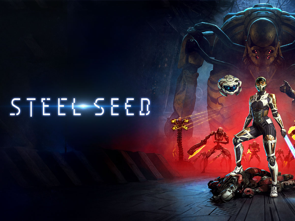Grafika key art z gry Steel Seed