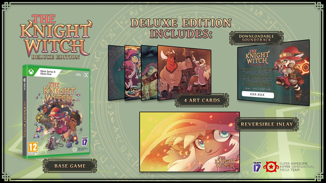 Grafika prezentująca zawartość Edycji Deluxe gry The Knight Witch na Xbox Series X / Xbox One