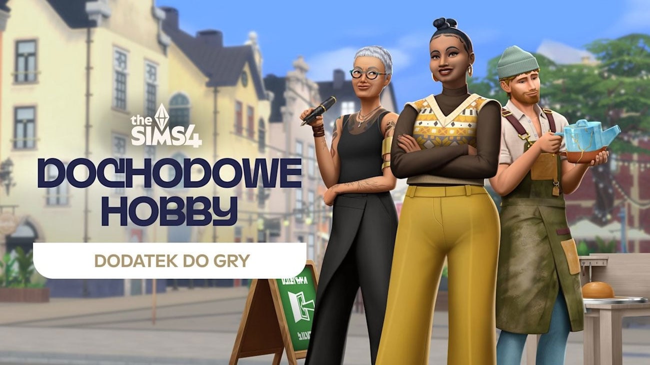 Grafika key art z dodatku Dochodowe Hobby do The Sims 4