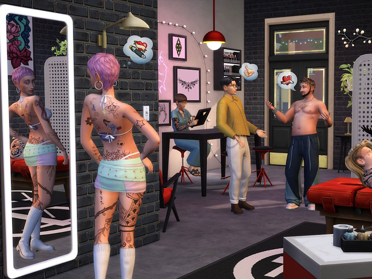 Zrzut ekranu screenshot z dodatku Dochodowe Hobby do The Sims 4