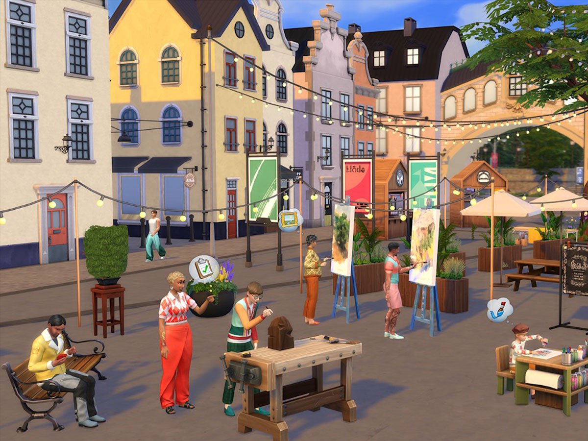 Zrzut ekranu screenshot z dodatku Dochodowe Hobby do The Sims 4