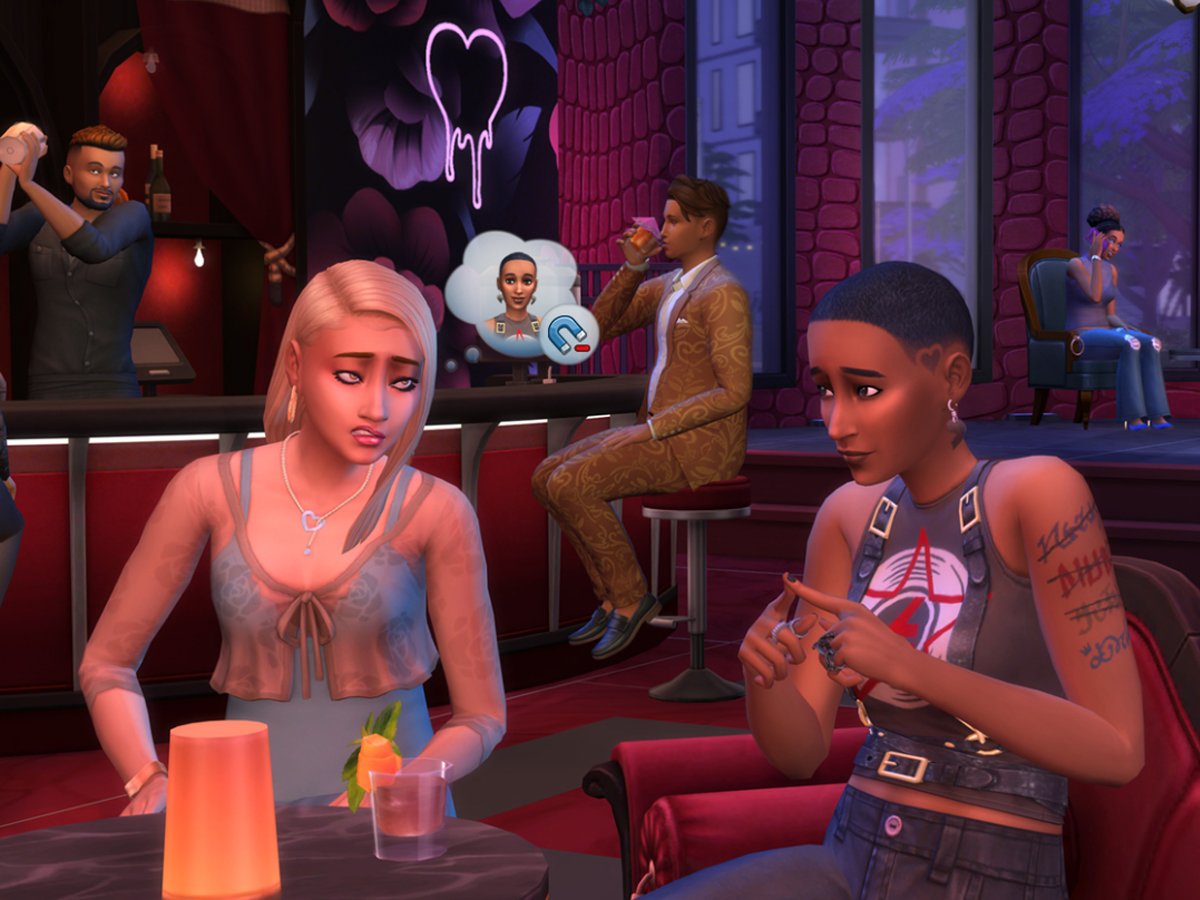 Zrzut ekranu screenshot z dodatku Zakochaj się! do The Sims 4