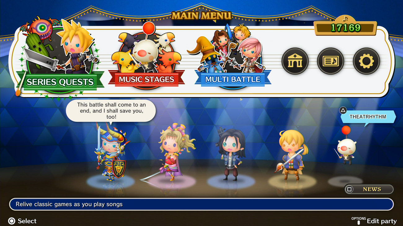 Zrzut ekranu z gry Theatrhythm Final Bar Line