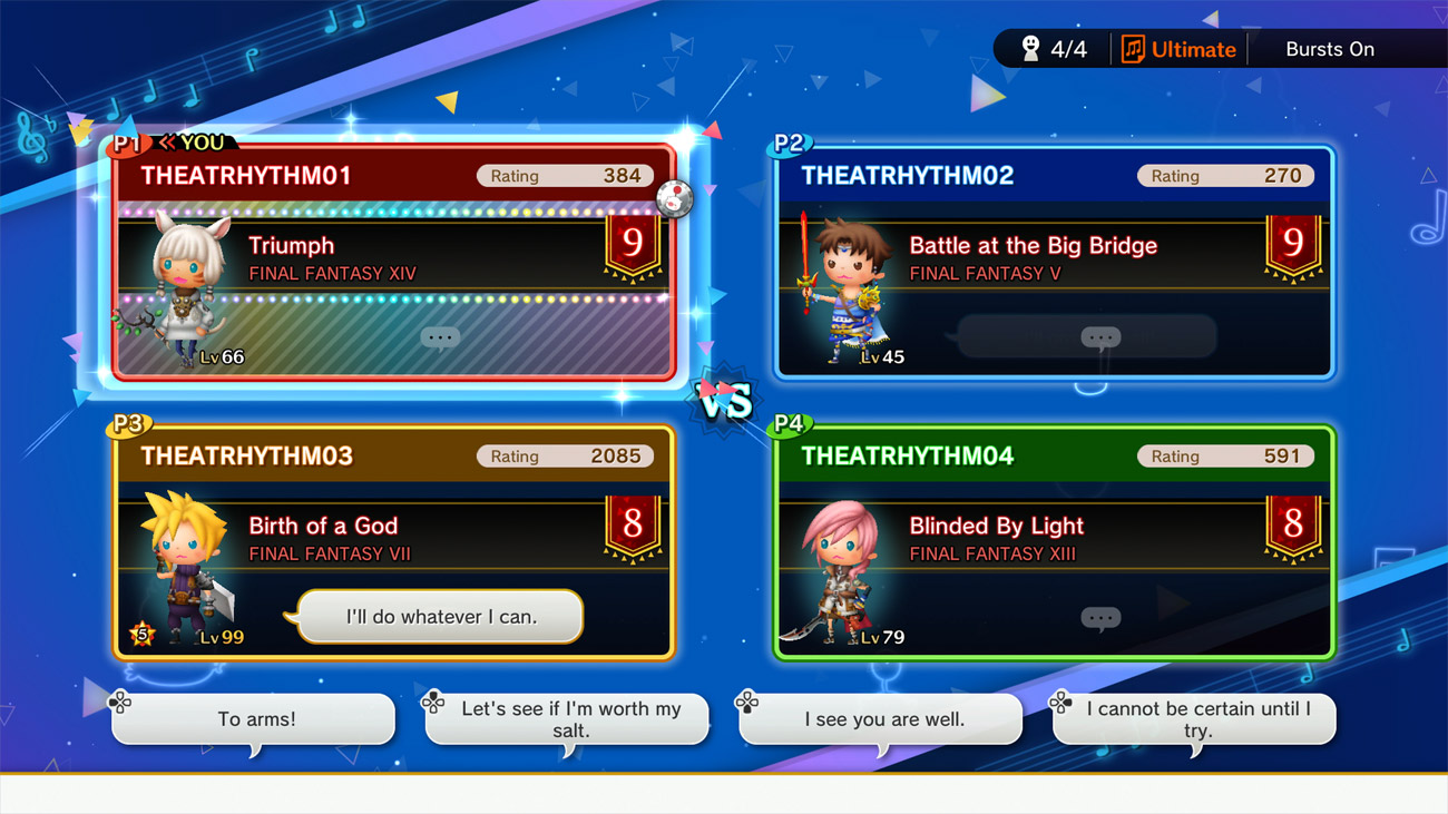 Zrzut ekranu z gry Theatrhythm Final Bar Line