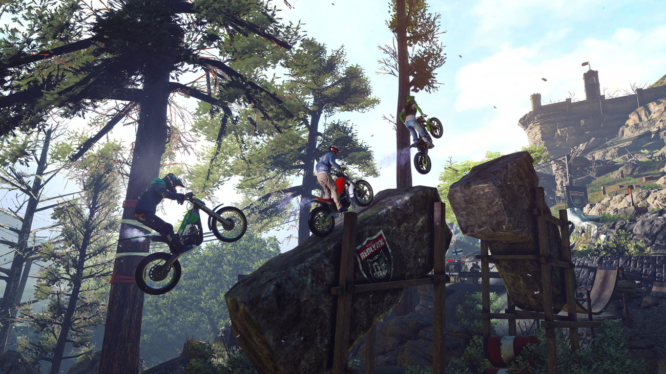 Zrzut ekranu z gry Trials Rising na Nintendo Switch