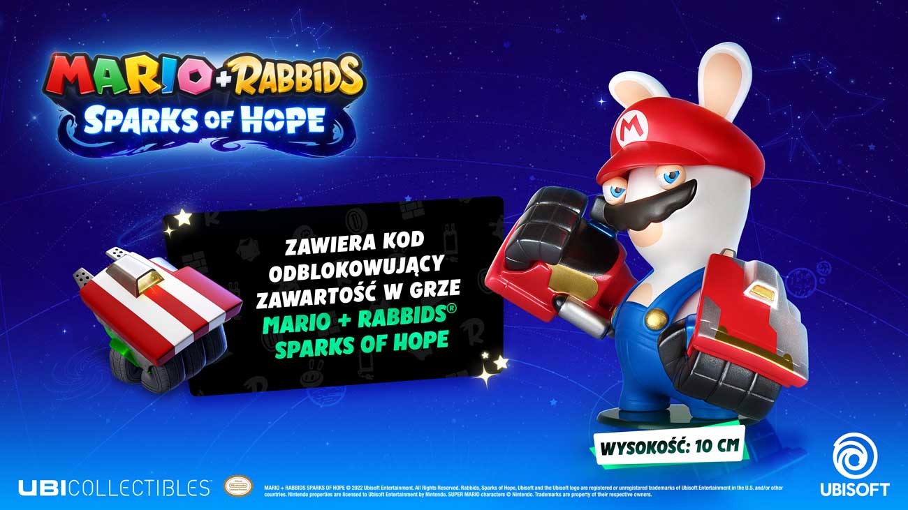 Figurka Kórliczy Mario z gry Mario + Rabbids Sparks of Hope - Grafika