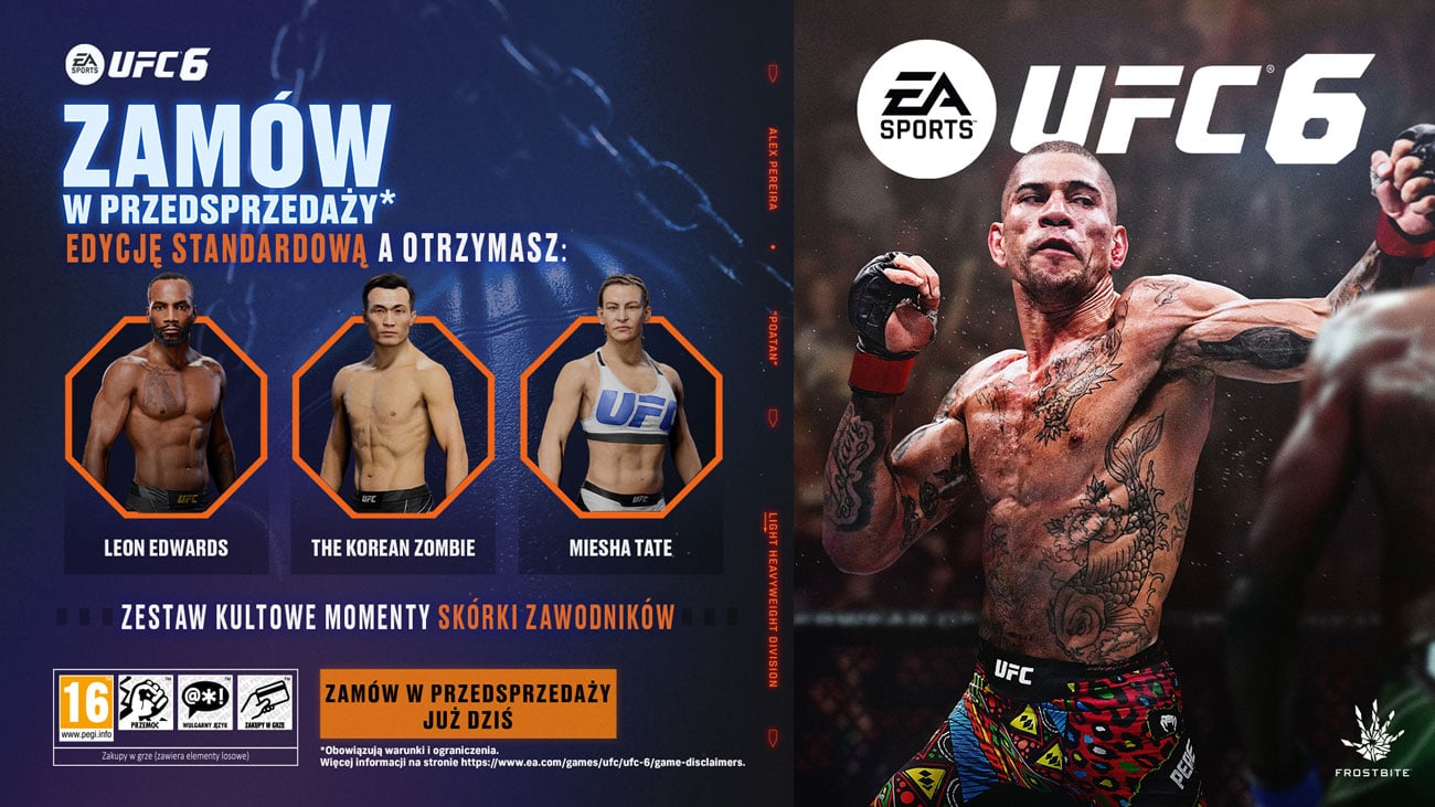 Dodatki do zamówień przedpremierowych ufc 6
