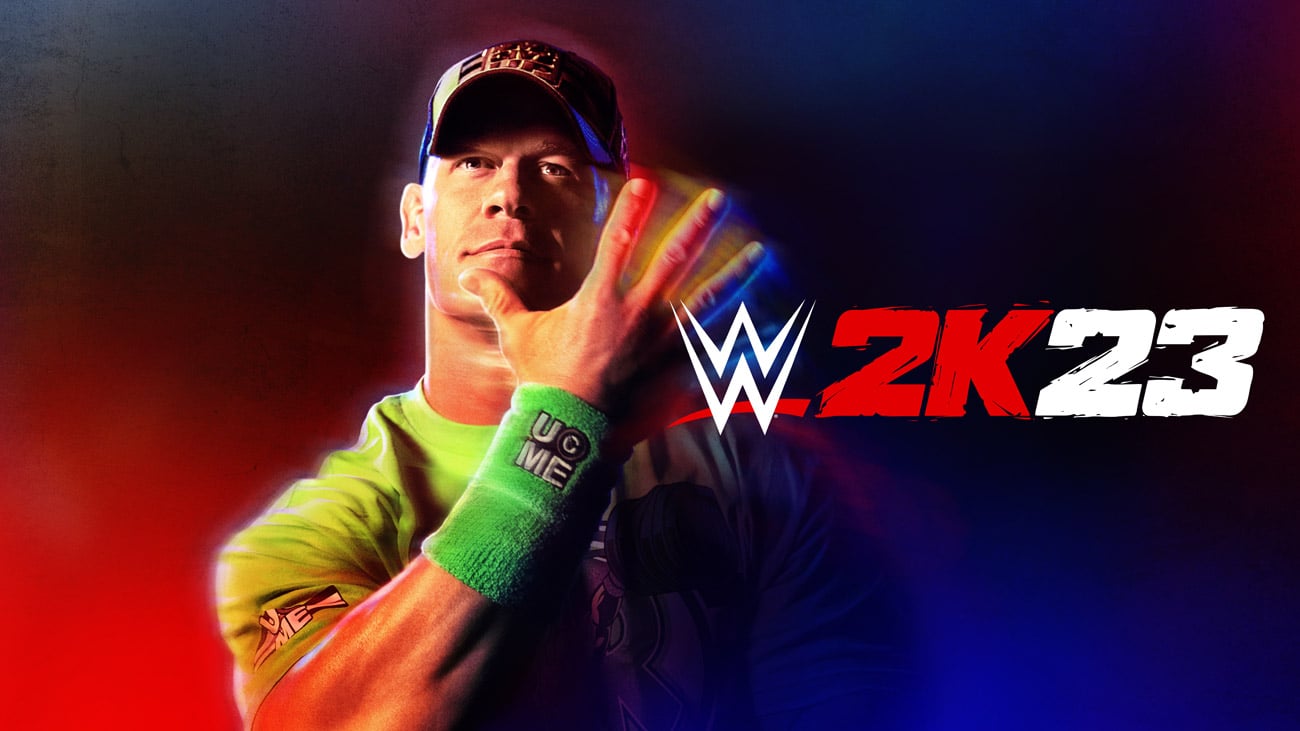 Grafika keyart z gry WWE 2K23