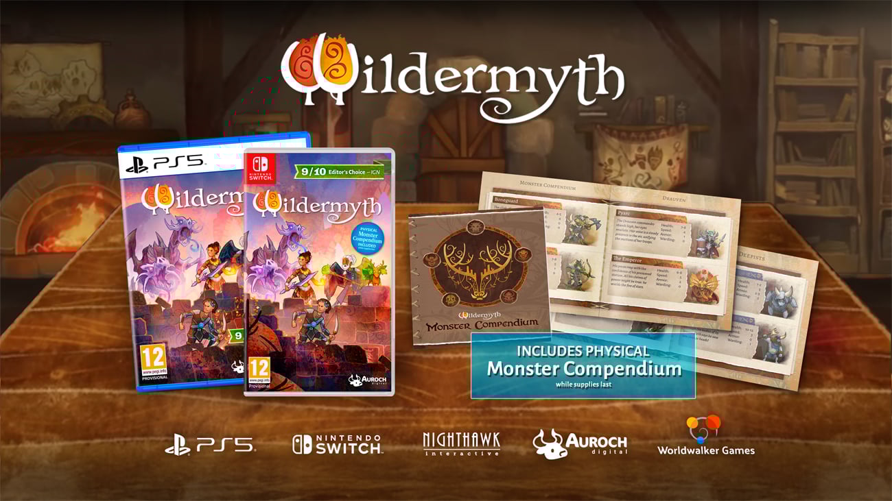 Grafika z zawartością wydania fizycznego gry Wildermyth