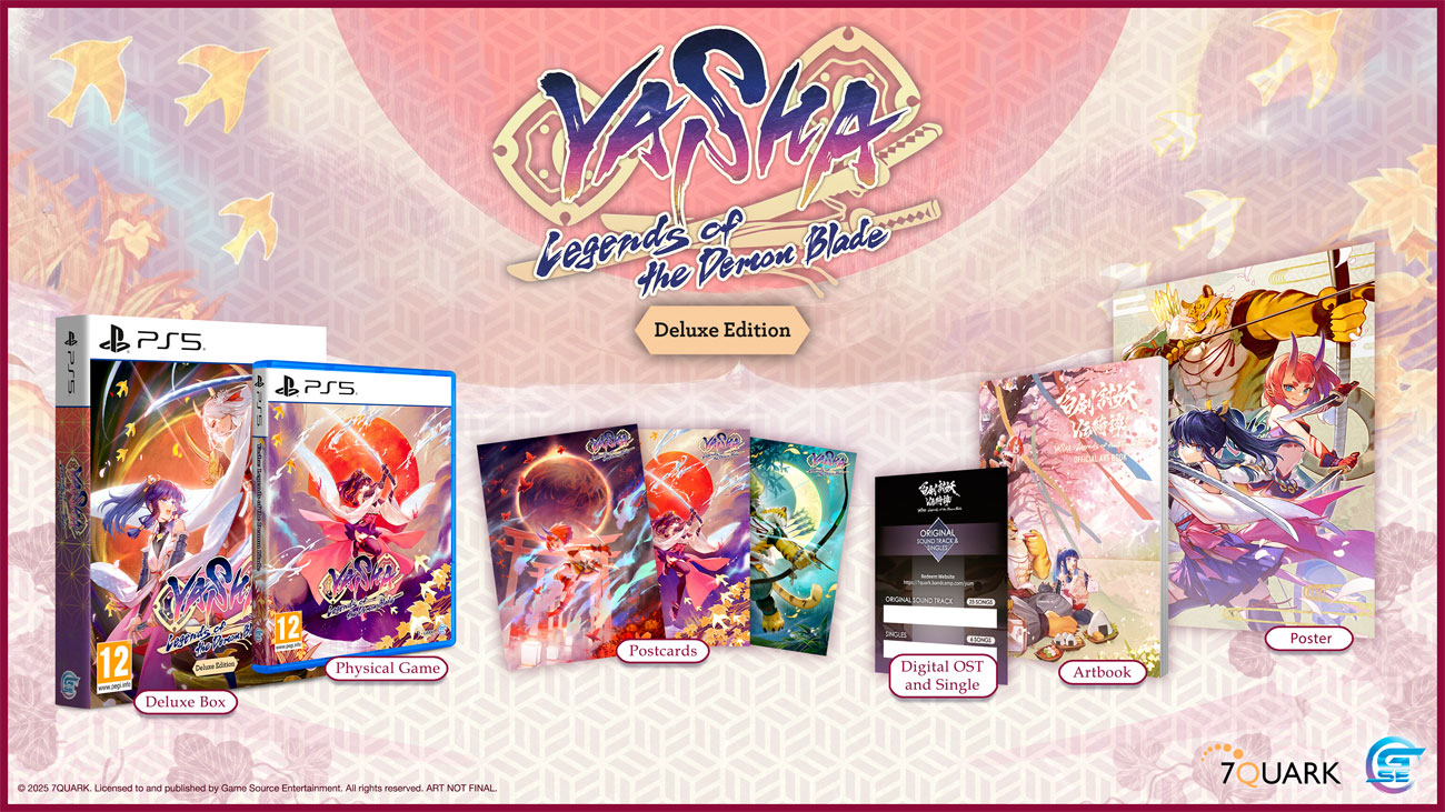 Grafika przedstawiająca zawartość Edycji Deluxe gry Yasha: Legends of the Demon Blade na PS5