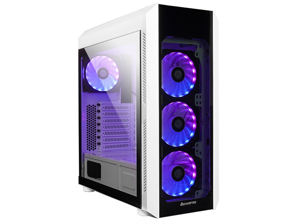 Chieftec GL-03W-OP ATX RGB White