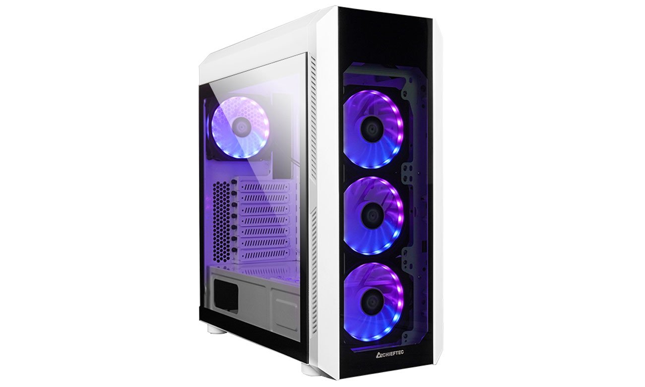 Chieftec GL-03W-OP ATX RGB White