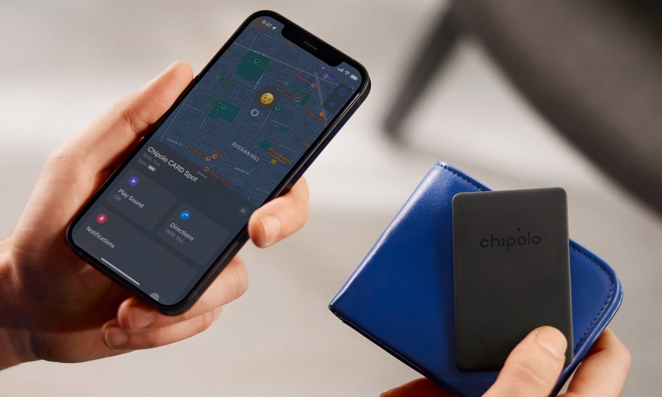 Lokalizator Chipolo CARD Spot Black - Łatwe znajdywanie zgubionego przedmiotu dzięki sieci Find My