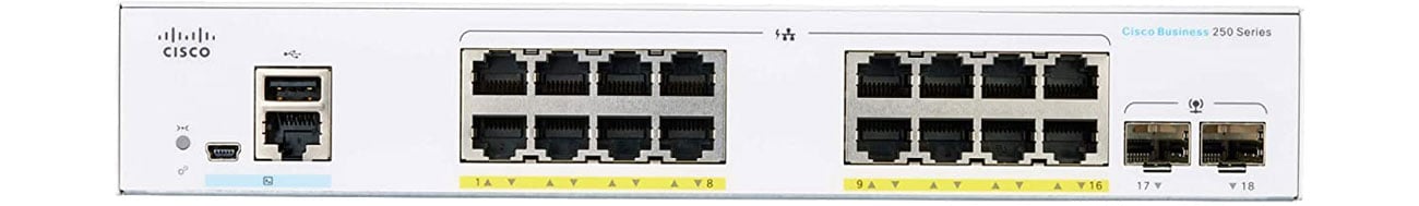 Switch Cisco CBS250-16P-2G-EU Przód