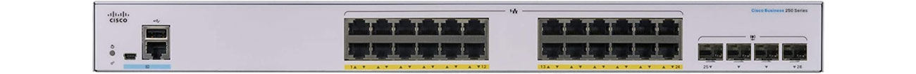 Switch Cisco CBS250-24PP-4G-EU Przód