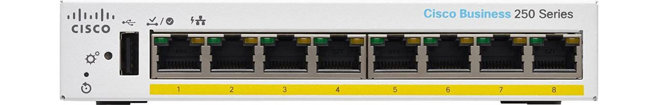 Cisco CBS250-8PP-D-EU Złącza