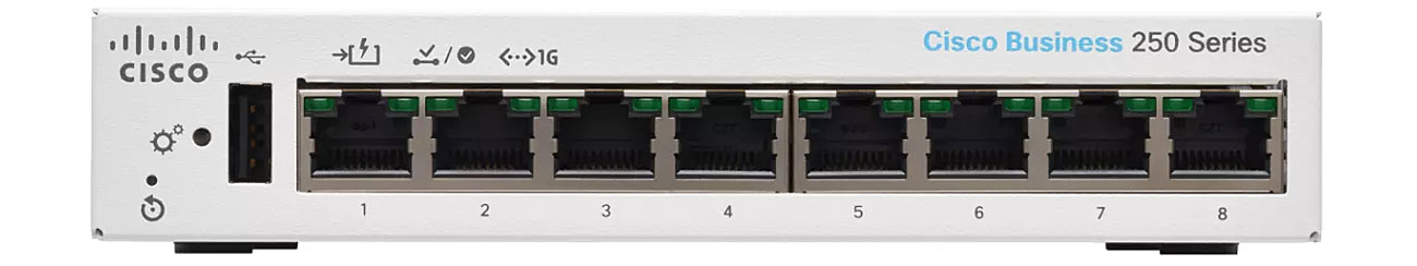 Switch Cisco CBS250-8T-D-EU Przód
