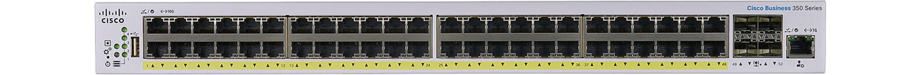Switch Cisco CBS350-48FP-4X-EU Przód