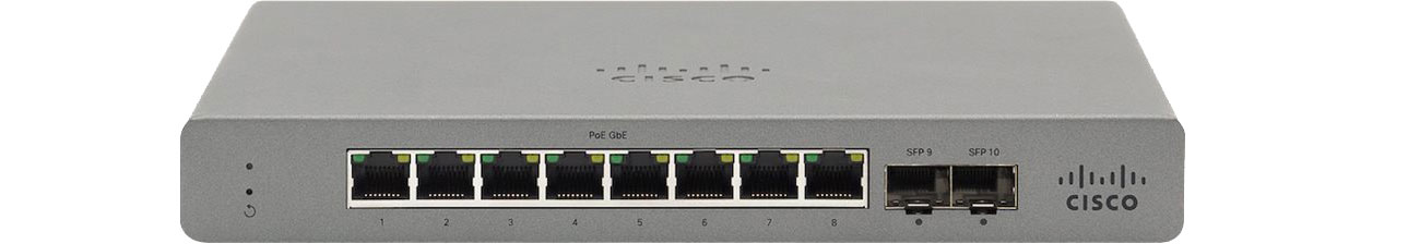 Switch Cisco Meraki Go GS110-8P-HW-EU PoE (8x1000Mbit, 2xSFP) GS110-8P-HW-EU